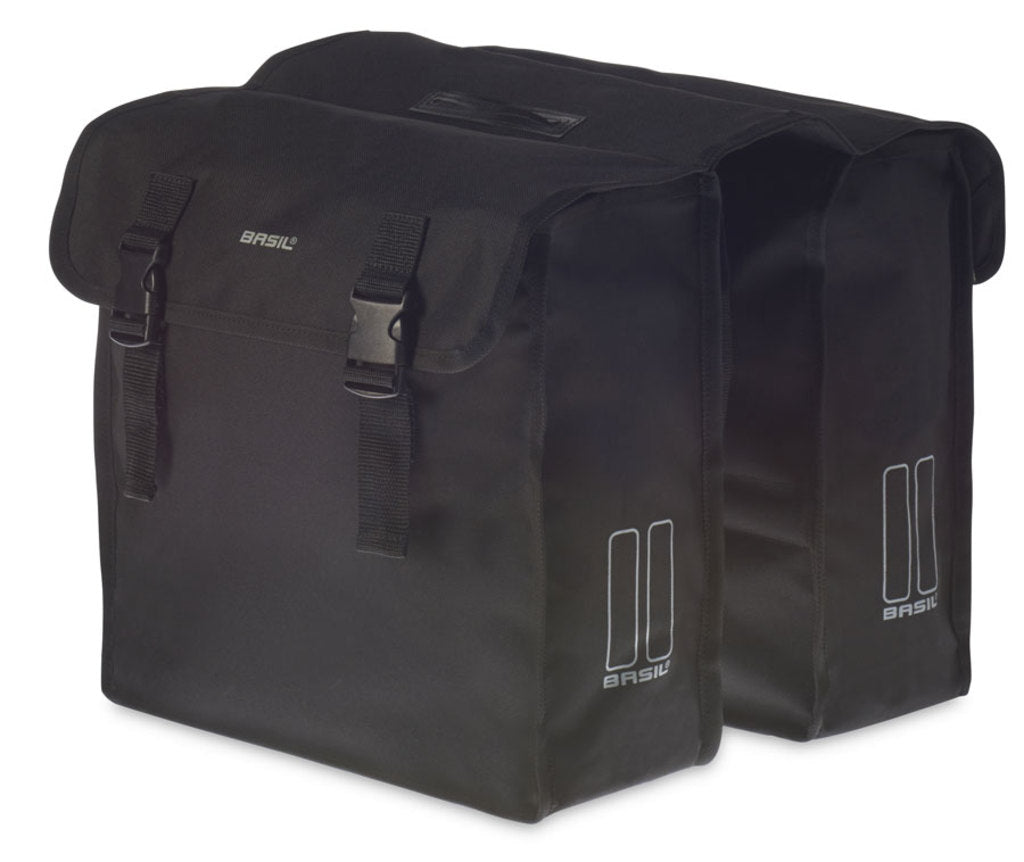 Dubbele-Fietstas-Basil-Mara-XL-Zwart-35-Liter Dubbele-Fietstas-Basil-Mara-XL-Zwart-35-Liter